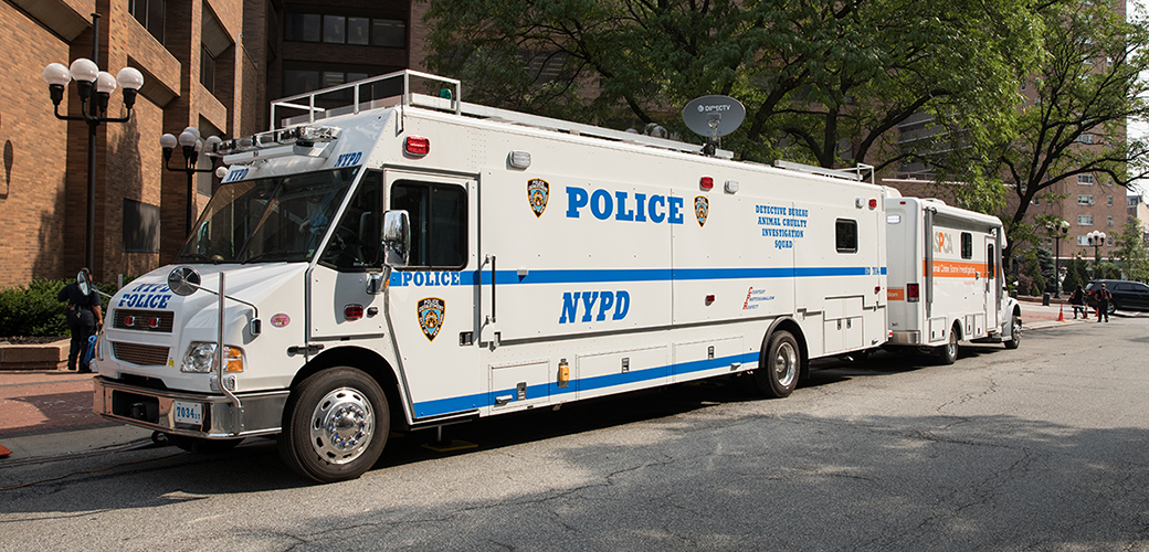 ASPCA and NYPD mobile command