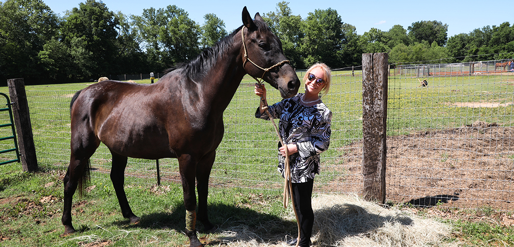 Tanya Tucker and a Horse