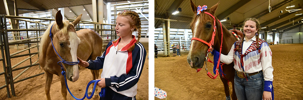 Audra and Brianna with Dorito and Jem