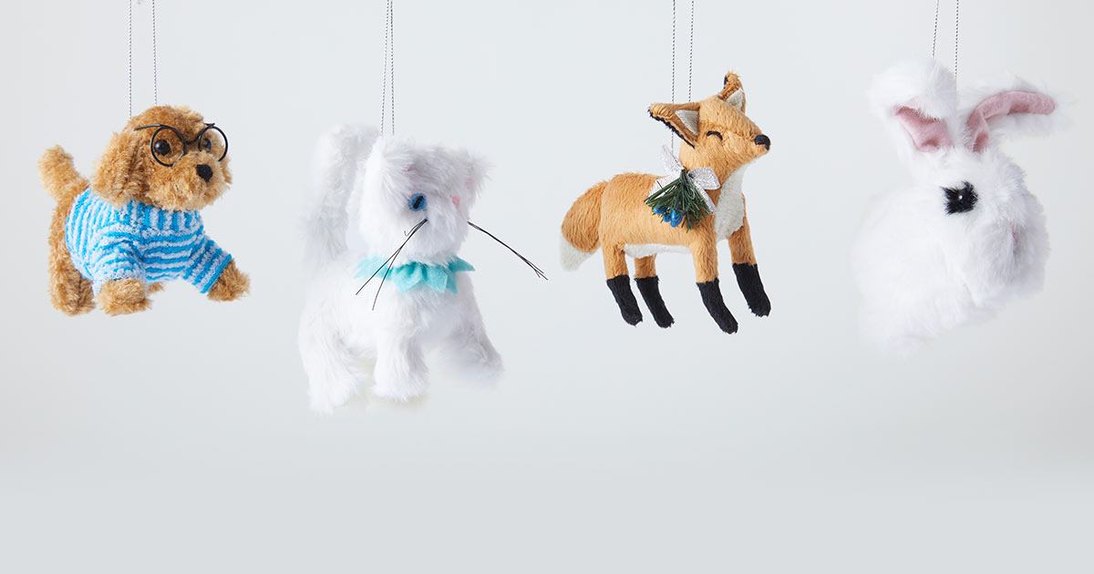 west elm Creates a Line of Animal-Inspired Holiday Ornaments to Support