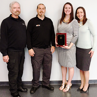 Chief Humane Agent Kerry Manion, ASPCA’s Vice President of Field Investigations and Response Tim Rickey, Major Case Agent Elysse Rathbone and Rachel D.K. Finney Executive Director of Capital Area Humane Society.