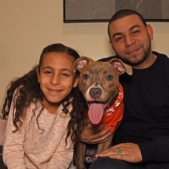 Precious with her new family