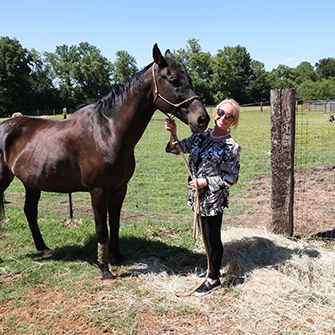 Tanya Tucker and a Horse