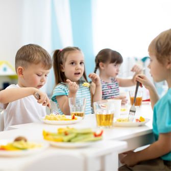 Children eating lunch